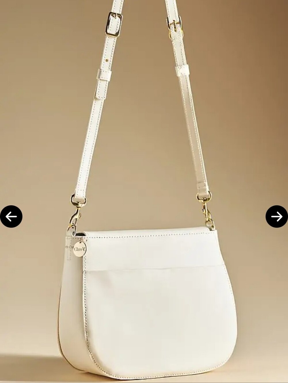 Clare V. Turnlock Louis Purse In Cream NWOT - Picture 2 of 15
